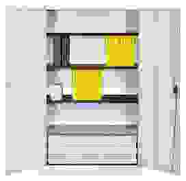 mauser Stahlschrank entero BFZ5 - 12 7035/7035 lichtgrau 120,0 x 50,0 x 195,0 cm, aufgebaut