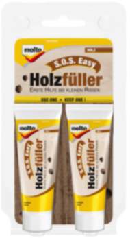 Molto SOS Easy Holzfüller 2x 20ml = 40ml zum Reparieren kleiner Risse im Holz