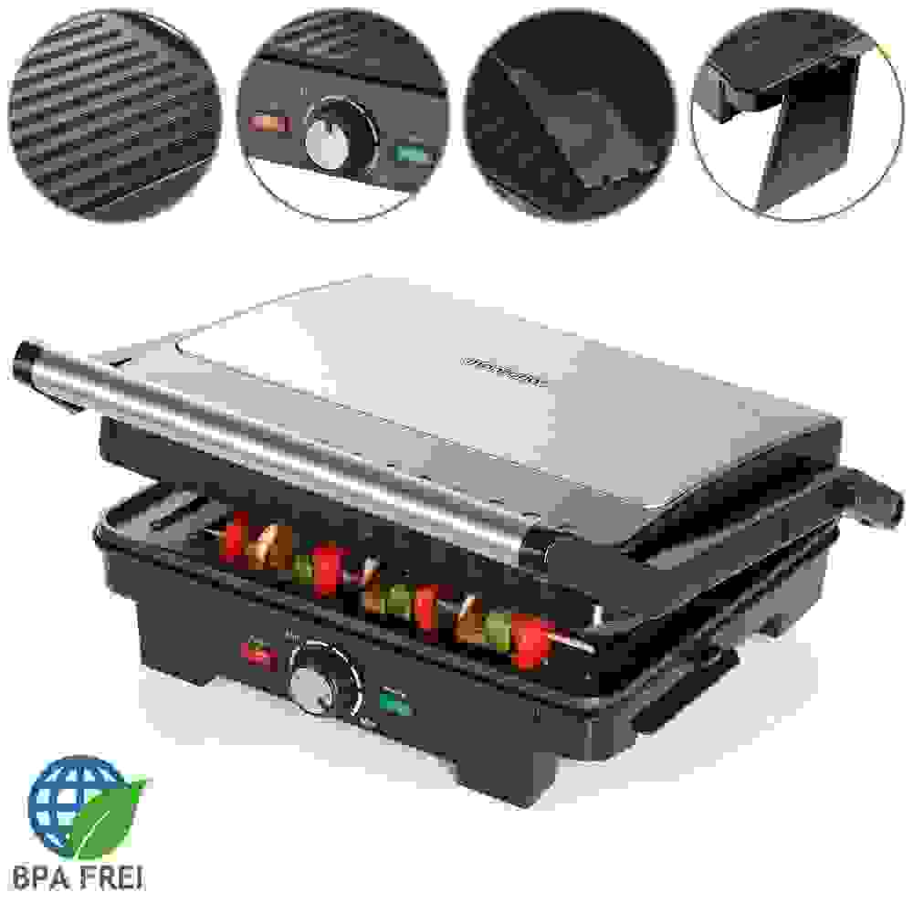 Monza Kontaktgrill Silber 2200W