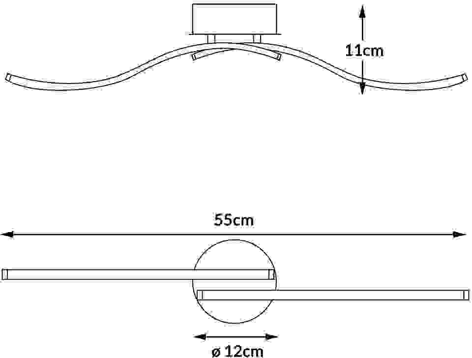 Monza LED-Deckenleuchte Ny bolge