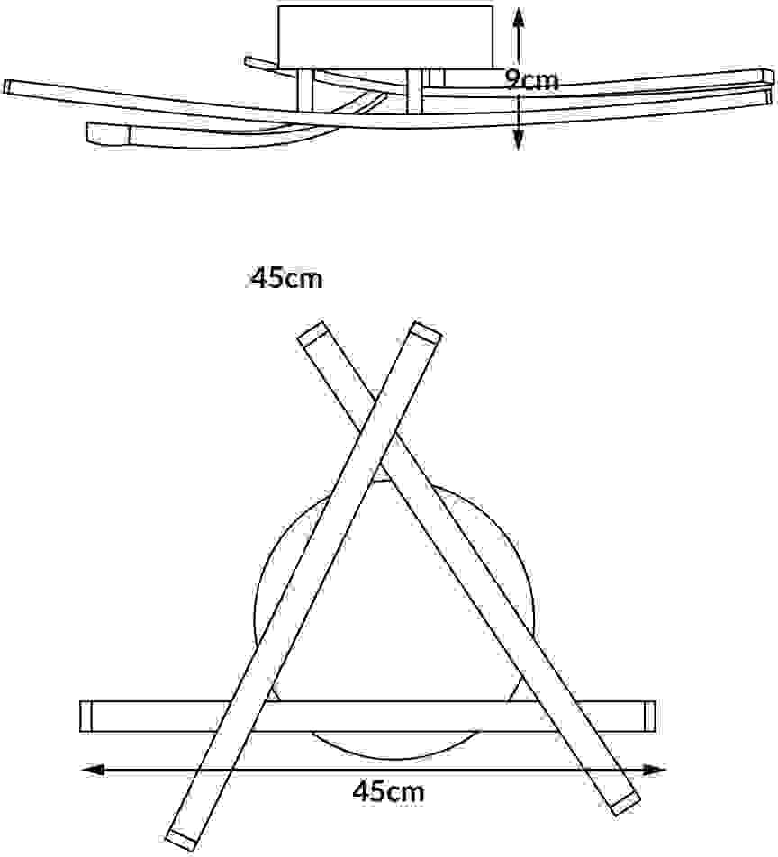 Monzana LED-Deckenleuchte Trekant 3-flammig