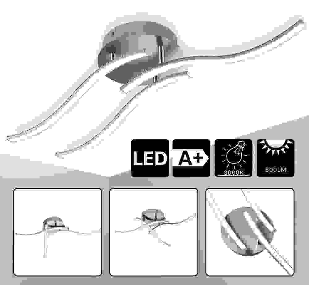 Monzana LED-Deckenleuchte Tripple 3-flammig