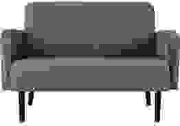 PAPERFLOW 2-Sitzer Sofa LISBOA grau schwarz Stoff