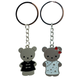 Partner Bärchen Schlüsselanhänger aus metall Bär Teddy Set