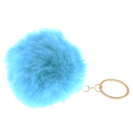 Pom Poms Plüsch Bommel Schlüsselanhänger Pompom Blau