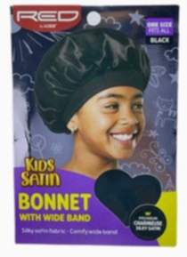 Red by Kiss Satin Kinder Bonnet Satin Bonnet - Schwarz