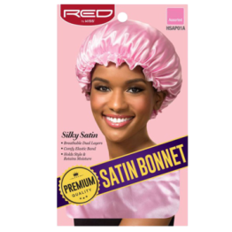 RED - Weiche und seidige Satin Bonnet - Lila