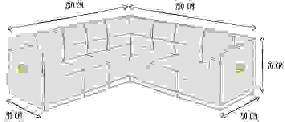 Schutzhülle für L-Sitzgruppe - 250 x 90 x 70 cm