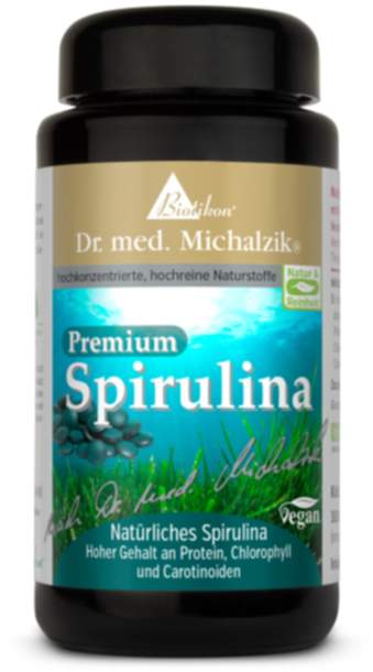 Spirulina Premium im Violettglas nach Dr. med. Michalzik