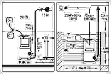 STHOR Tauchpumpe - 500W - 10.000l/h MIT 15-Meter-Gartenschlauch inkl. Sprinkler und Armaturen UND Ventil 1