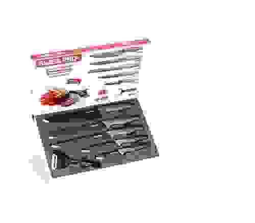 Swiss Pro+ Küchenmesser Set - 6-teilig - Carbon - Schwarz