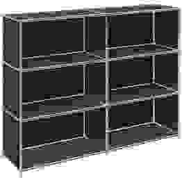 viasit Aktenregal System4 schwarz 152,9 x 40,4 x 118,2 cm