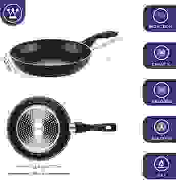 Westinghouse Black Marble Pan Set - Bratpfanne 28 cm + Bratpfanne 30 cm - Schwarz