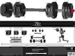 XQ Max 20 kg Kurz- und Langhantel - 3-in-1 - verstellbar