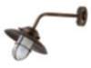 Antike Wandlampe aus Messing IP43 Maritim in Antik