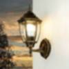 Aussenwandlampe Gartenlicht Wandlaterne antik gold