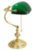 Banker Tischlampe Gold 24K aus Echt-Messing