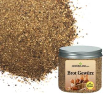 Brot Gewürz, Rustikal, mit echten Schwarzkümmelsamen, Mischung für leckere Brötchen und Back... - Gewürze kaufen