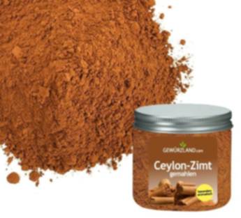 Ceylon-Zimt gemahlen, mit geringem Cumaringehalt, ideal zu Lebkuchen, Bratäpfeln, Pflaumenmu... - Gewürze kaufen