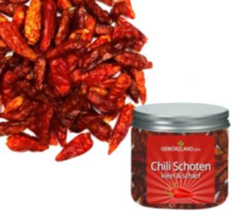 Chili Schoten klein, scharf - Gewürze kaufen