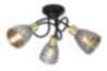 Deckenlampe Metall Glas E14 elegant Gold Schwarz