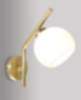 Design Wandlampe Messing Glas TRIVIA Schlafzimmer