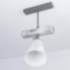 Drehbare Deckenlampe Holz Shabby Weiß Grau E27 AGAP