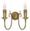 Jugendstil Wandlampe Bronze Hell