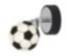 Kinderlampe Wand Chrom Schwarz G9 Spot Fußball