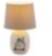 Nachttischlampe Beige Stoff Schalter E14 blendarm