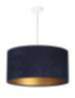 Pendelleuchte Blau Gold Stoff Esstisch Lampe