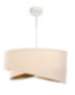 Pendelleuchte Esstisch Creme Gold Stoff Lampe