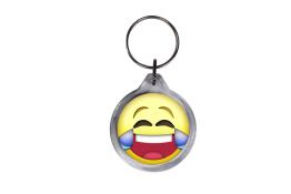 ResKey Schlüsselanhänger rund Emoji Emoticon Smiley Emojis beidseitig bedruckt Freudentränen