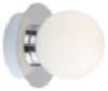 Runde Wandlampe in Chrom Ø10cm IP44 blendarm Bad