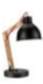 Schreibtischlampe Metall Holz Schwarz 44cm Modern