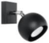 Spot Lampe Retro Schwarz Metall rund klein GU10 FAVONIA