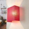 Stoff Wandlampe ALICE Rot eckig Loft Modern E27 Flur