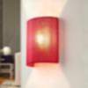 Stoff Wandleuchte ALICE Rot halbrund Loft Design E27