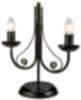 Tischlampe Metall Schwarz Rustikal H:36cm Antik