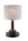 Tischlampe Modern Grau Stoff H:33cm DENIRA