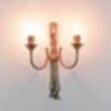 Wandlampe Leuchter 2-flmg Bronze aus Echt-Messing