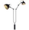 Wandlampe Schwarz Gold Modern flexibel Leselampe