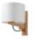 Wohnliche Wandlampe GEGANIA Stoff Holz Modern E27