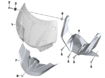 BMW Windschild Halter R1250R (K53)