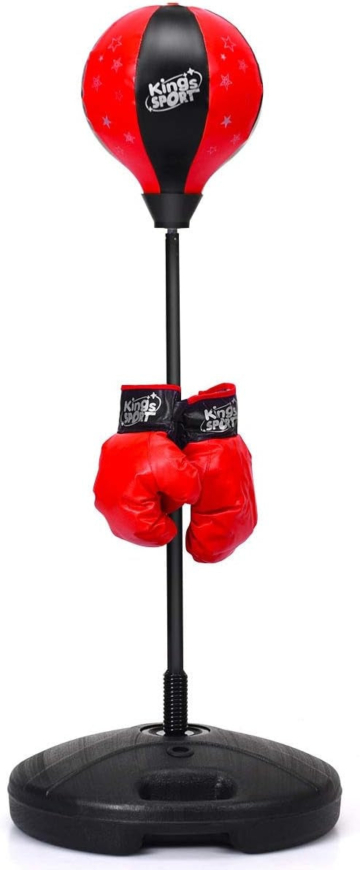 Coast Boxing Ball auf Ständer für Kinder - 81 cm - 124 cm - Boxhandschuhe inklusive