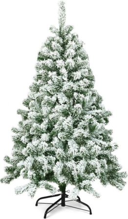 Coast Snow -Covered Weihnachtsbaum mit Metallständer und 630 spitzen PVC -Nadeln 180 cm