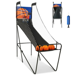 Coast tragbare Arcade-Basketball-Spiel Basketball-Maschine für Kinder 208 x 62 x 207 cm schwarz