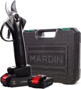 Mardin - Elektrische Baumschere - Inklusive Etui - 2 Batterien - Schwarz