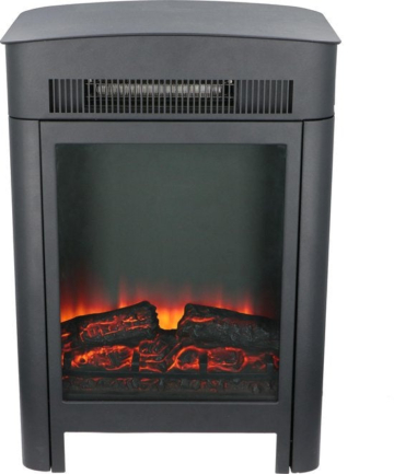 Classic Fire Electric Atmosphere Fireplace Modena - Ofen 1800 und 2000W - Freistehender Kamin - LED Flammen - Schwarz