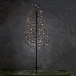 Luca Lighting Garden d'Light Baum mit klassischer weißer LED-Beleuchtung - H150 cm - Schwarz